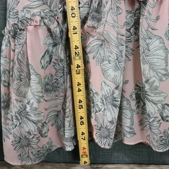 Misa Los Angeles Dress Womens M Smocked Blouson Pink Boho Chic Midi - Picture 12 of 16